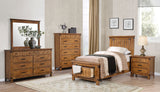 Twin Storage Bed - Brenner Wood Twin Storage Panel Bed Rustic Honey
