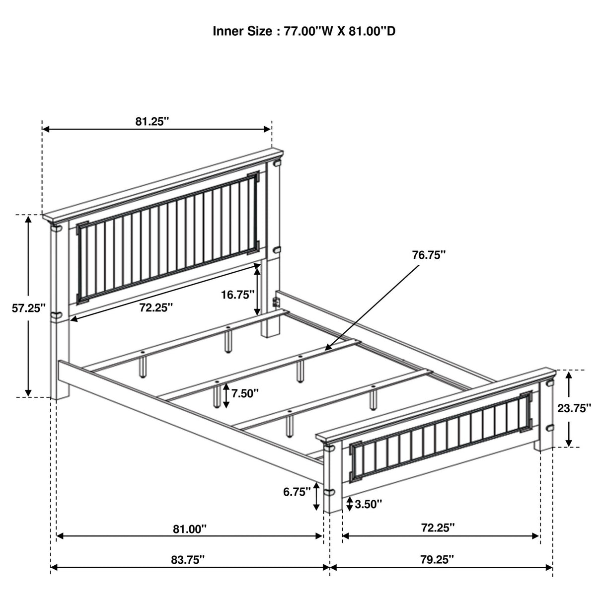 Brenner Wood Eastern King Panel Bed Rustic Honey | Coaster - 205261KE - Home Elegance USA - 4