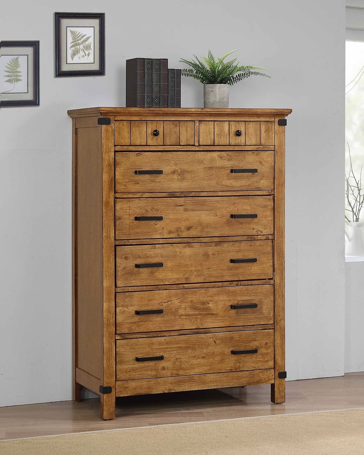 Brenner 7 - drawer Chest Rustic Honey | Coaster - 205265 - Home Elegance USA - 2