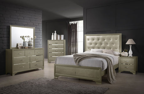 Beaumont 4 - piece Eastern King Bedroom Set Champagne | Coaster | Home Elegance USA