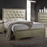 Beaumont Wood Eastern King Panel Bed Champagne | Coaster - 205291KE - Home Elegance USA - 2