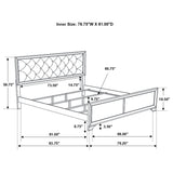 Beaumont Wood Eastern King Panel Bed Champagne | Coaster - 205291KE - Home Elegance USA - 3