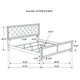 Eastern King Bed - Beaumont Wood Eastern King Panel Bed Champagne