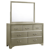 Dresser With Mirror - Beaumont 7-drawer Dresser with Mirror Champagne