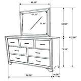 Dresser With Mirror - Beaumont 7-drawer Dresser with Mirror Champagne