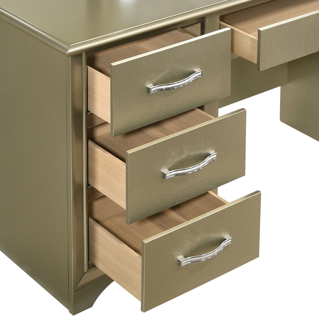 Beaumont 7 - drawer Vanity Desk with Lighting Mirror Champagne | Coaster | Home Elegance USA