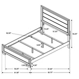 Queen Bed - Brandon Wood Queen Panel Bed Warm Brown