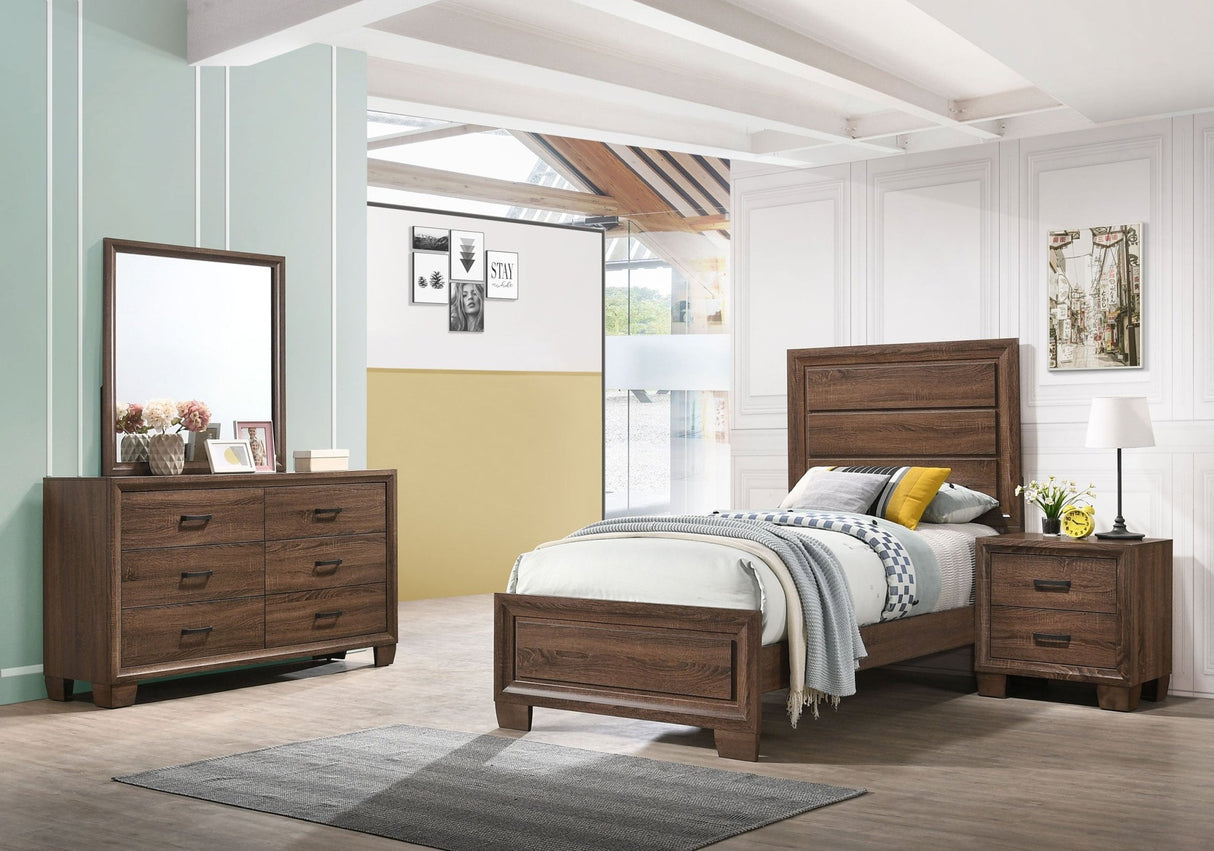 Brandon 4 - piece Twin Bedroom Set Warm Brown | Coaster | Home Elegance USA