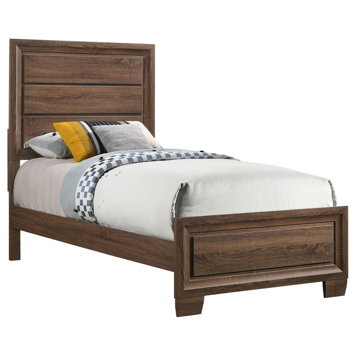 Brandon Wood Twin Panel Bed Warm Brown | Coaster | Home Elegance USA