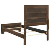 Twin Bed - Brandon Wood Twin Panel Bed Warm Brown