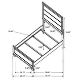 Twin Bed - Brandon Wood Twin Panel Bed Warm Brown