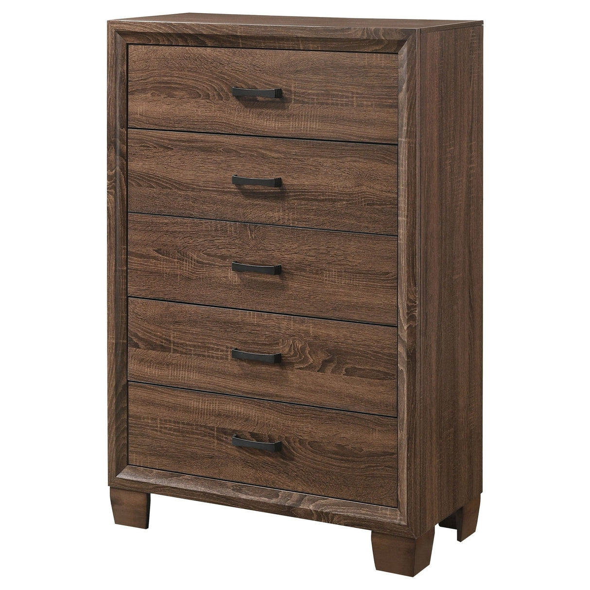 Brandon 5 - drawer Chest Medium Warm Brown | Coaster | Home Elegance USA