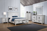 California King Bed 5 Pc Set - Franco 5-piece California King Bedroom Set Distressed White