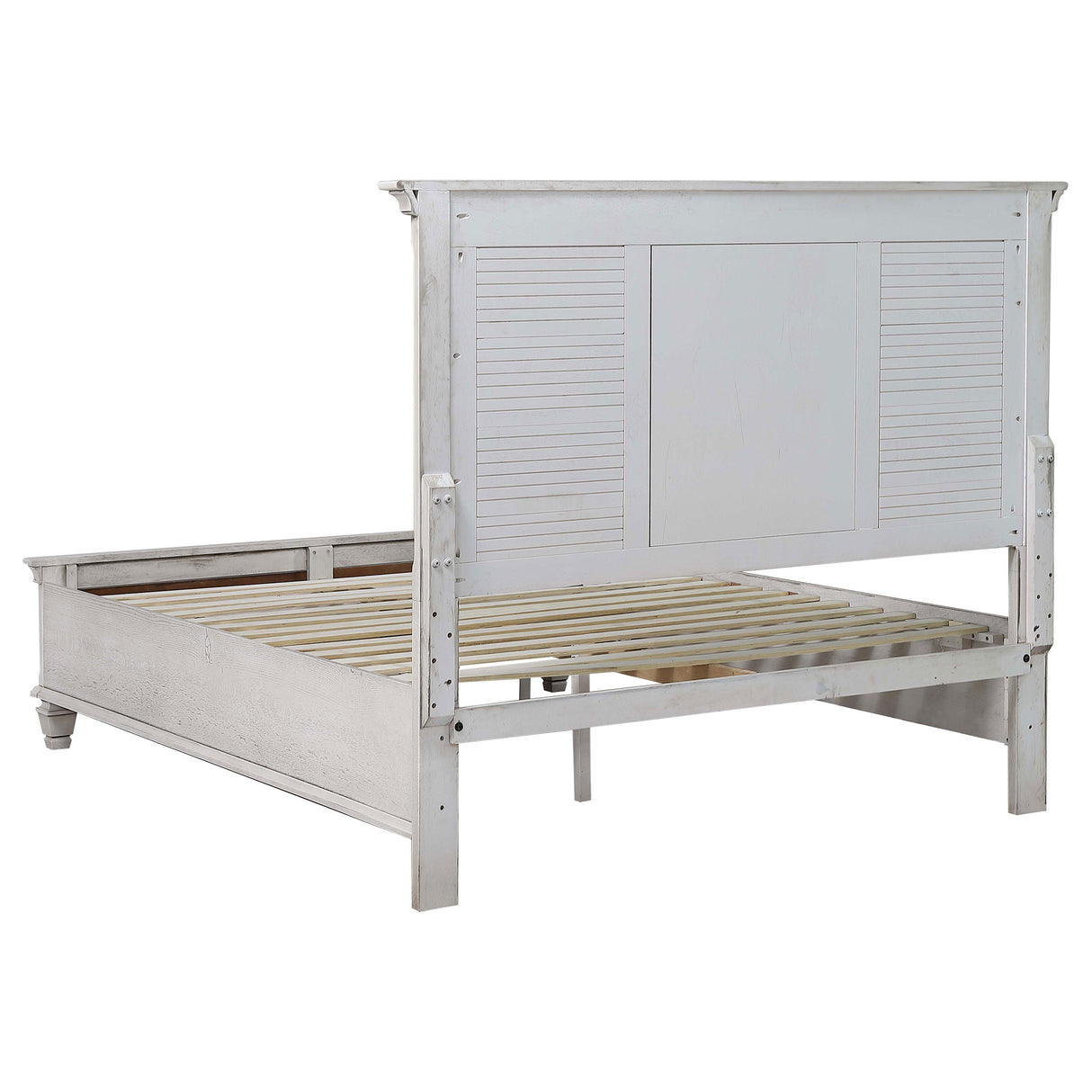 California King Storage Bed - Franco California King Storage Panel Bed Distressed White