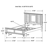 Queen Bed 5 Pc Set - Franco 5-piece Queen Bedroom Set Distressed White