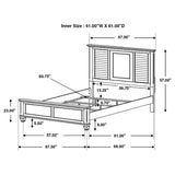 Queen Bed - Franco Wood Queen Panel Bed Distressed White