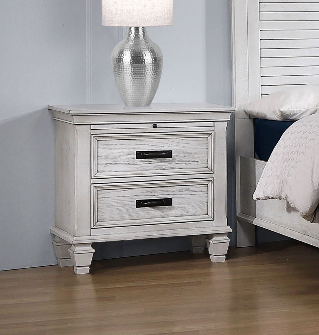 Nightstand - Franco 2-drawer Nightstand Antique White