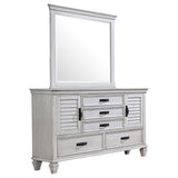 Dresser With Mirror - Franco 5-drawer Dresser with Mirror Antique White