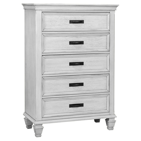 Chest - Franco 5-drawer Chest Antique White