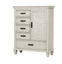 Door Chest - Franco 5-drawer Door Chest Antique White