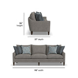 Eleanora Large Three-Cushion Sofa With Legs | Flexsteel