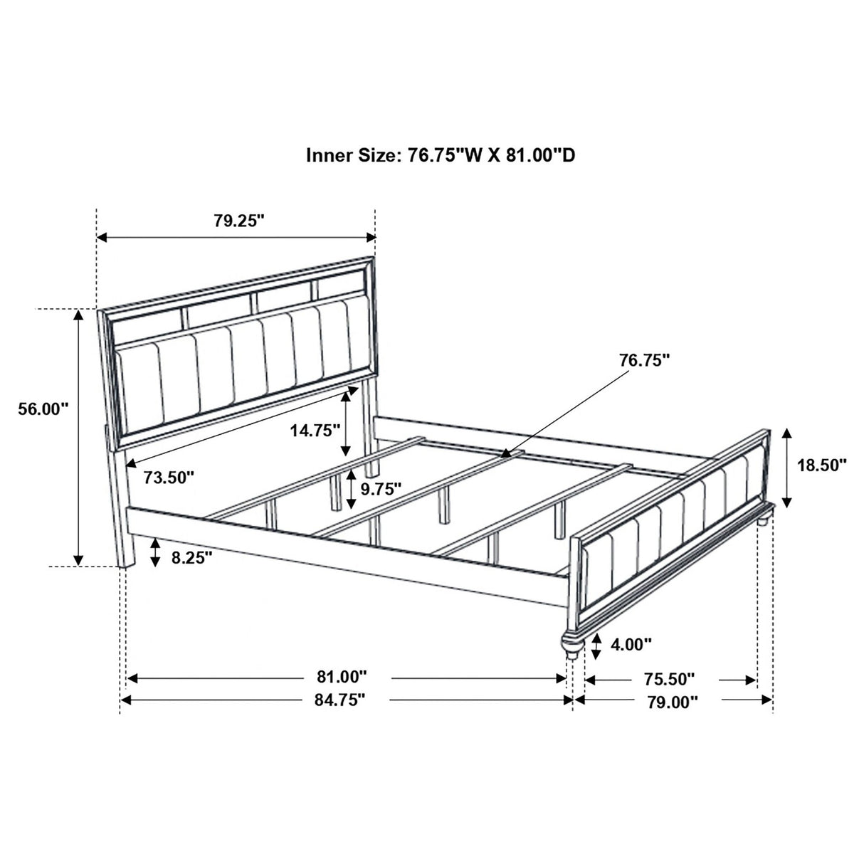 Barzini 4 - piece Eastern King Bedroom Set White | Coaster | Home Elegance USA