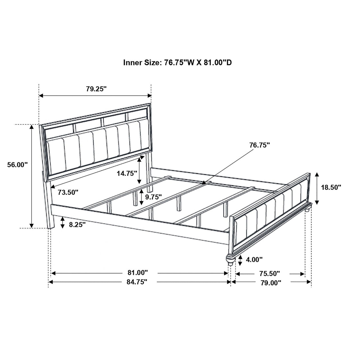 Barzini 5 - piece Eastern King Bedroom Set White | Coaster | Home Elegance USA