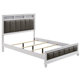 Barzini Wood Eastern King Panel Bed White | Coaster | Home Elegance USA