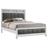 Barzini Wood Eastern King Panel Bed White | Coaster - 205891KE - Home Elegance USA - 3