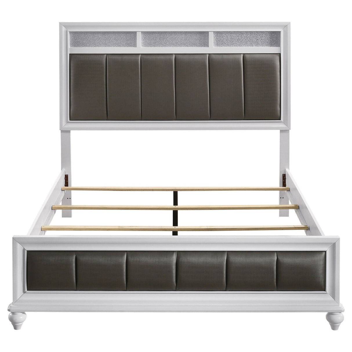 Barzini Wood Eastern King Panel Bed White | Coaster - 205891KE - Home Elegance USA - 4