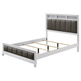 Barzini Wood Eastern King Panel Bed White | Coaster | Home Elegance USA