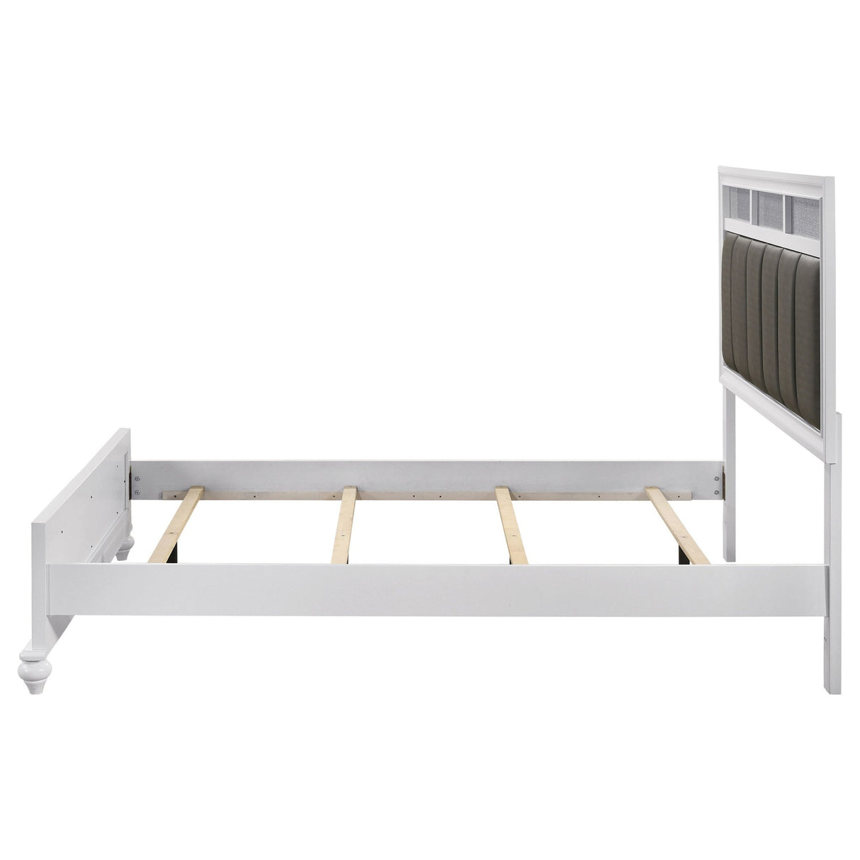 Barzini Wood Eastern King Panel Bed White | Coaster - 205891KE - Home Elegance USA - 6