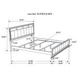 Barzini Wood Eastern King Panel Bed White | Coaster | Home Elegance USA