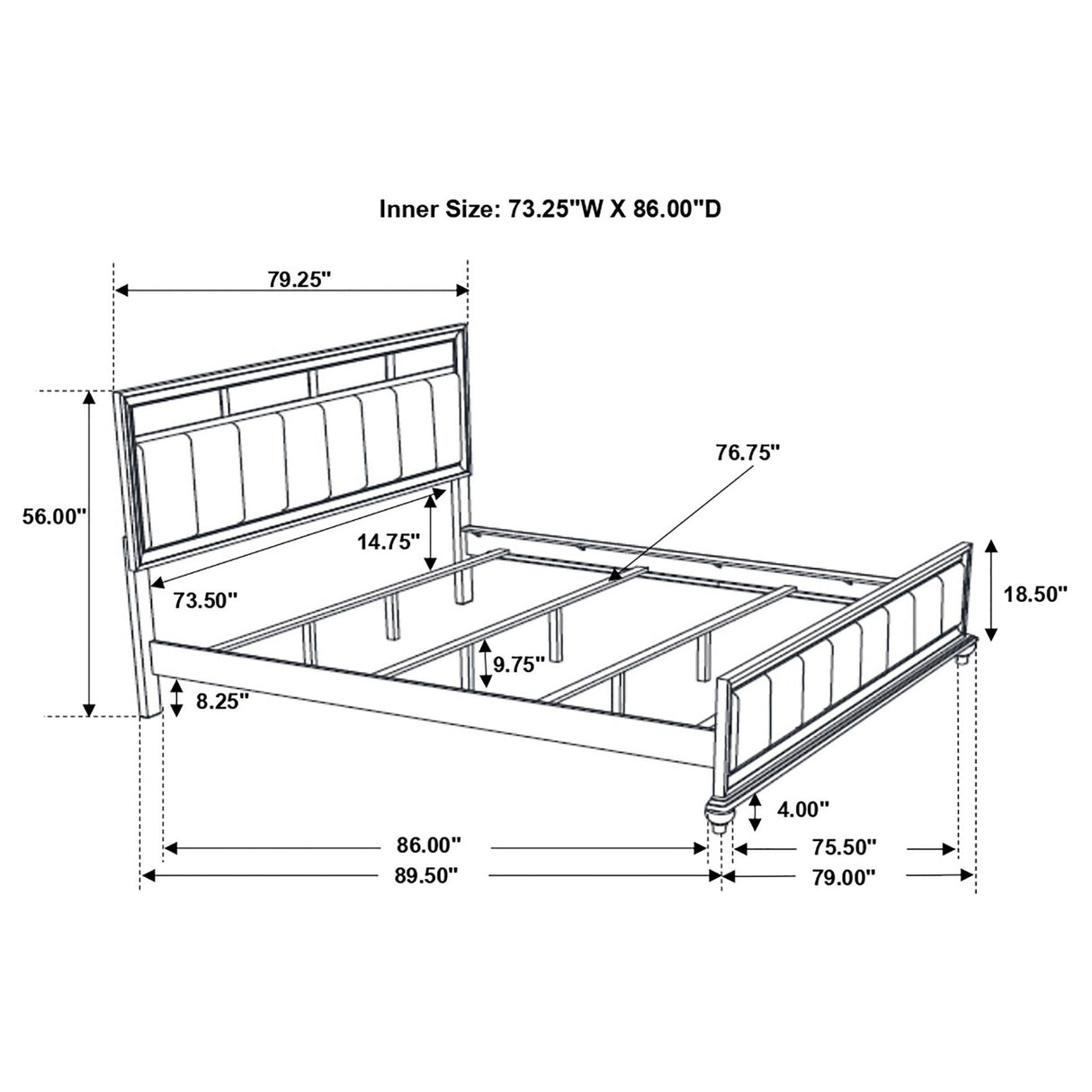 Barzini 5 - piece California King Bedroom Set White | Coaster | Home Elegance USA