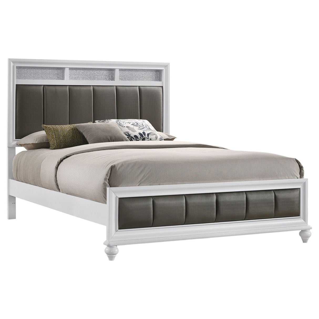 Barzini Wood California King Panel Bed White | Coaster | Home Elegance USA