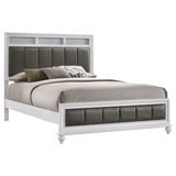 Queen Bed - Barzini Wood Queen Panel Bed White