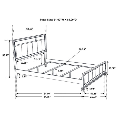 Queen Bed - Barzini Wood Queen Panel Bed White