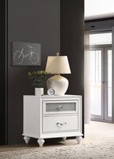 Barzini 2-drawer Nightstand White - Home Elegance USA