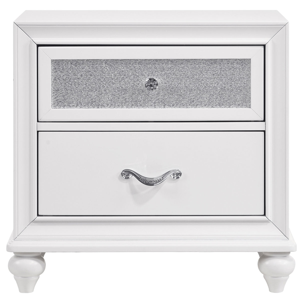 Barzini 2-drawer Nightstand White - Home Elegance USA