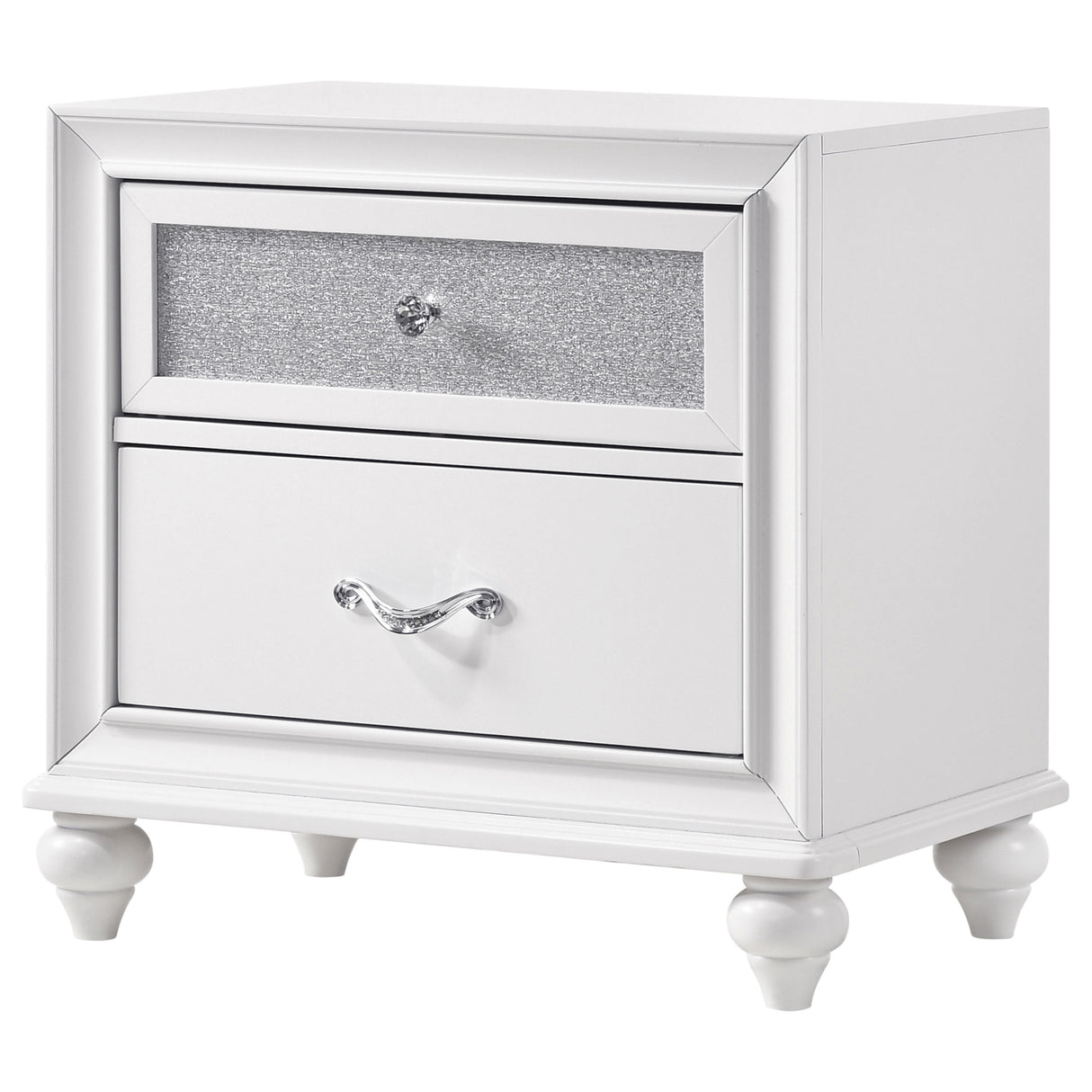 Barzini 2-drawer Nightstand White - Home Elegance USA