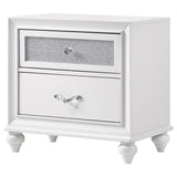Barzini 2-drawer Nightstand White - Home Elegance USA