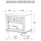 Barzini 2 - drawer Nightstand White | Coaster - 205892 - Home Elegance USA - 10