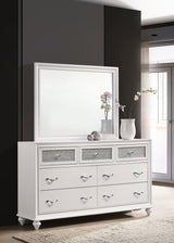 Barzini 7 - drawer Dresser with Mirror White | Coaster | Home Elegance USA
