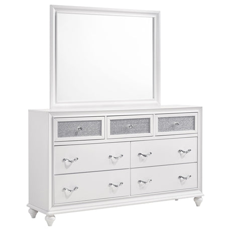 Barzini 7 - drawer Dresser with Mirror White | Coaster | Home Elegance USA