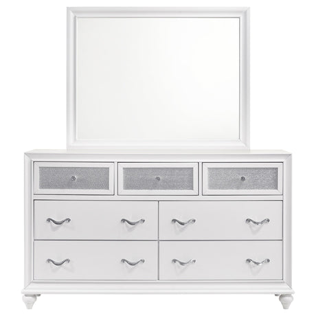 Barzini 7 - drawer Dresser with Mirror White | Coaster | Home Elegance USA