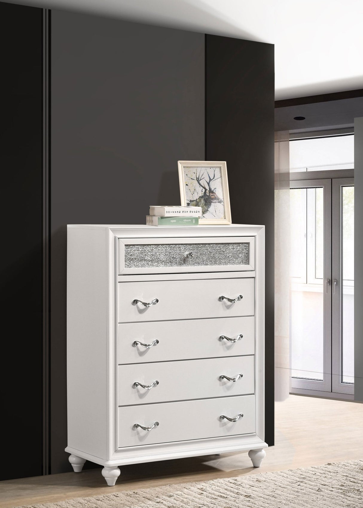 Barzini 5 - drawer Chest White | Coaster | Home Elegance USA