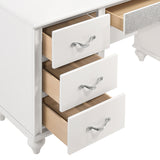 Barzini 7 - drawer Vanity Desk with Lighted Mirror White | Coaster | Home Elegance USA