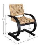 Rehema Dining Chair - Light Brown / Dark Brown by Uttermost - View 8