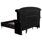 Deanna Upholstered California King Wingback Bed Black | Coaster | Home Elegance USA