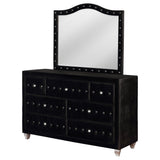 Deanna 7 - drawer Rectangular Dresser with Mirror Black | Coaster - 206103M - Home Elegance USA - 4